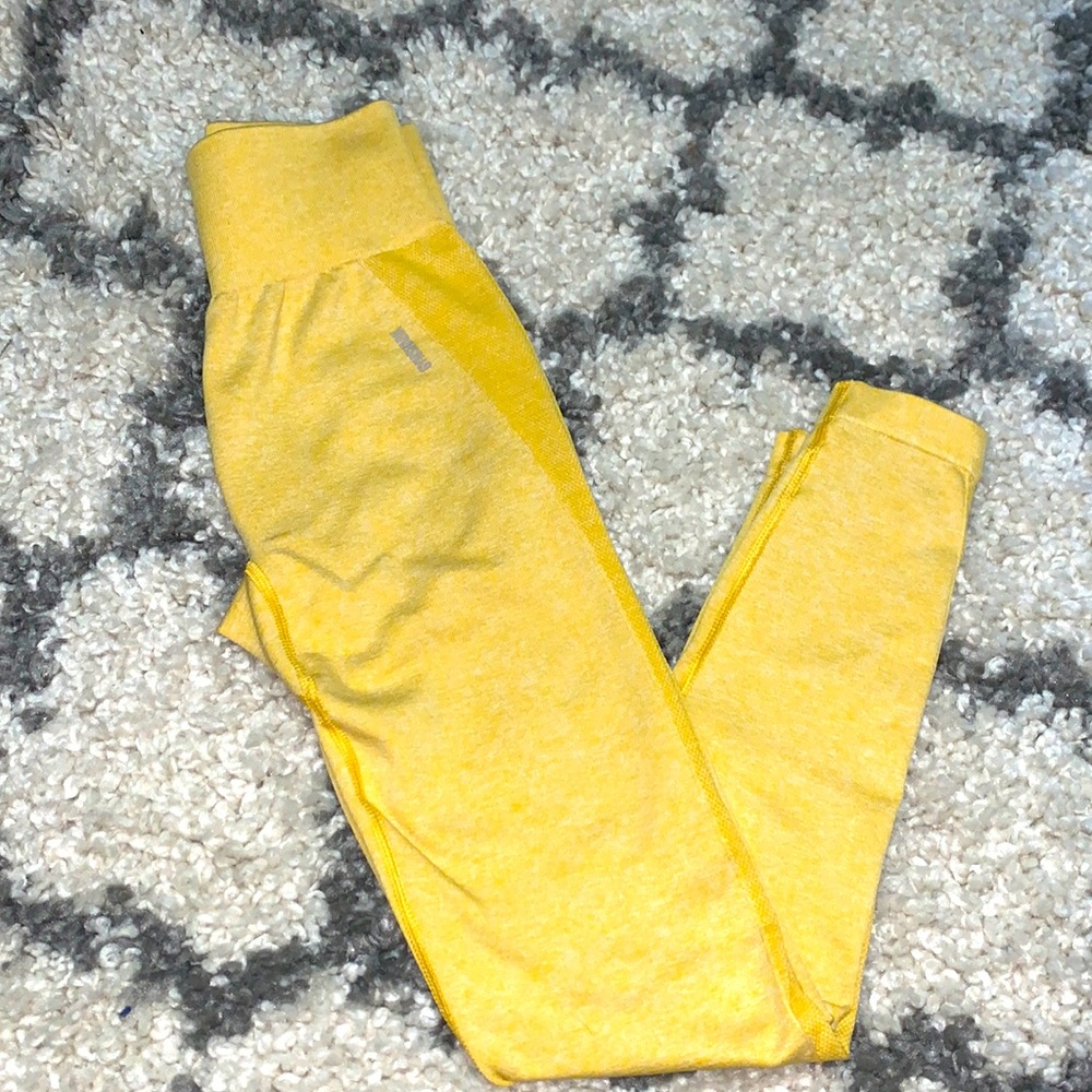 Gymshark Yellow Flex High Waisted Leggings (Full Length)